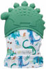 Picture of Itzy Ritzy Silicone Teething Mitt - Soothing Infant Teething Mitten with Adjustable Strap, Crinkle Sound and Textured Silicone to Soothe Sore and Swollen Gums, Dinosaur