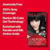 Picture of Revlon Colorsilk Beautiful Color Permanent Hair Color with 3D Gel Technology & Keratin, 100% Gray Coverage Hair Dye, 46 Medium Golden Chestnut Brown, 4.4 oz (Pack of 3)