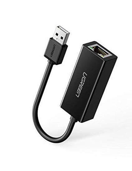 Picture of UGREEN Ethernet Adapter USB 2.0 to 10/100 Network RJ45 LAN Wired Adapter Compatible for Nintendo Switch, Wii, Wii U, MacBook, Chromebook, Windows, Mac OS, Surface, Linux ASIX AX88772 Chipset (Black)