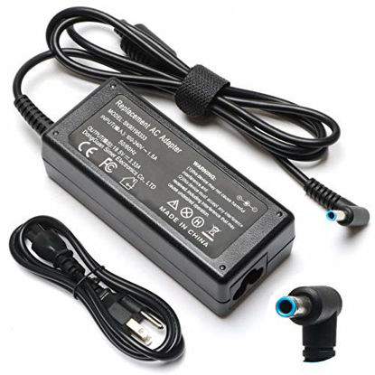 Picture of 65W Adapter Laptop Charger for HP Chromebook 11 14 G3 G4 X360 Series Notebook Charger 11-v020wm 11-v025wm 11-v010wm 14-q010dx 14-ak013dx; HP Envy x360 15-u010dx 15-u011dx 15-u002xx Supply Cord