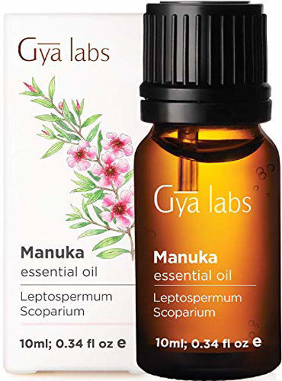 Gya Labs Pure Manuka Oil for Skin - Essential Oils for Skin - 100% Natural Manuka Essential Oil for Nails, Skin & Face (0.34 fl oz)