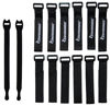 Picture of Reusable Cinch Straps 1" x 12" - 12 Pack, Multipurpose Quality Hook and Loop Securing Straps (Black) - Plus 2 Free Bonus Reusable Cable Ties