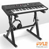 Picture of Heavy Duty Folding Keyboard Stand - Sturdy Reinforced Z Design w/Adjustable Width & Height, Foam Padded Arms, Digital Piano Stand, Fits 54-88 Key Electric Pianos & Used for Travel & Storage - Pyle