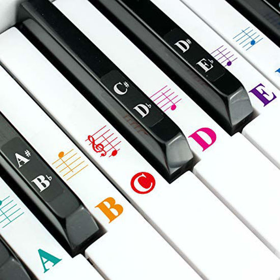 Removable Piano Keyboard Stickers for 88/61/54/49 Key