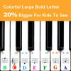 Picture of Piano Keyboard Stickers for 88/61/54/49/37 Key.Colorful Bigger Letter,Thinner Material,Transparent Removable,with Cleaning Cloth