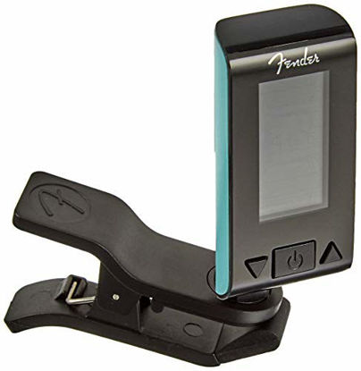 Picture of Fender Original Clip-On Tuner for Electric Guitar, Bass Guitar, Mandolin, Ukulele, Violin, and Banjo - Daphne Blue