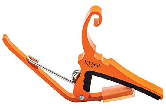 Picture of Kyser Quick-Change Capo for 6-string acoustic guitars, Orange Blaze, KG6O