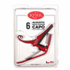 Picture of Kyser Quick-Change Capo for 6-string acoustic guitars, Ruby Red, KG6R