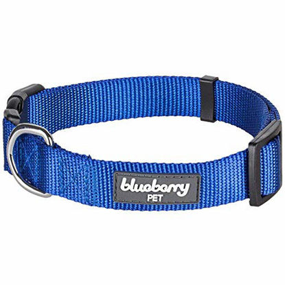 Picture of Blueberry Pet Essentials 22 Colors Classic Dog Collar, Royal Blue, Medium, Neck 14.5"-20", Nylon Collars for Dogs