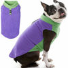 Picture of Gooby Dog Fleece Vest Half Stretch - Purple, Small - Pullover Fleece Dog Jacket with Leash Ring - Winter Small Dog Sweater with Stretchable Bottom - Warm Dog Clothes for Small Dogs Girl or Boy