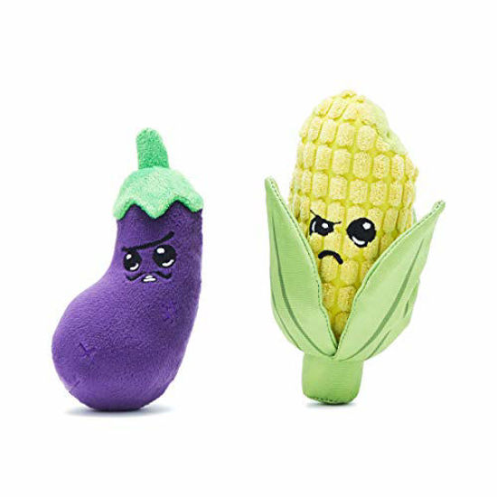 Picture of BarkBox Squeaky Dog Toys - Plush and Squeak Chew Toys | Puppy and Pet Toys for Small, Medium, and Large Dogs | Double Trouble Veggies