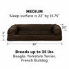 Picture of Furhaven Pet Dog Bed - Orthopedic Ultra Plush Faux Fur and Suede Traditional Sofa-Style Living Room Couch Pet Bed with Removable Cover for Dogs and Cats, Espresso, Medium