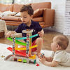 Picture of TOP BRIGHT Car Ramp Toy for 1 2 3 Year Old Boy Gifts, Toddler Race Track Toy with 4 Wooden Cars and 3 Car Garage