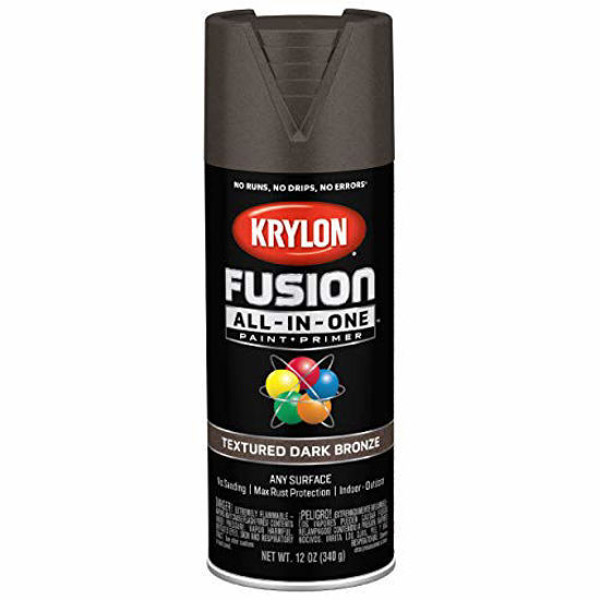 Picture of Krylon K02778007 Fusion All-In-One Spray Paint for Indoor/Outdoor Use, Textured Dark Bronze