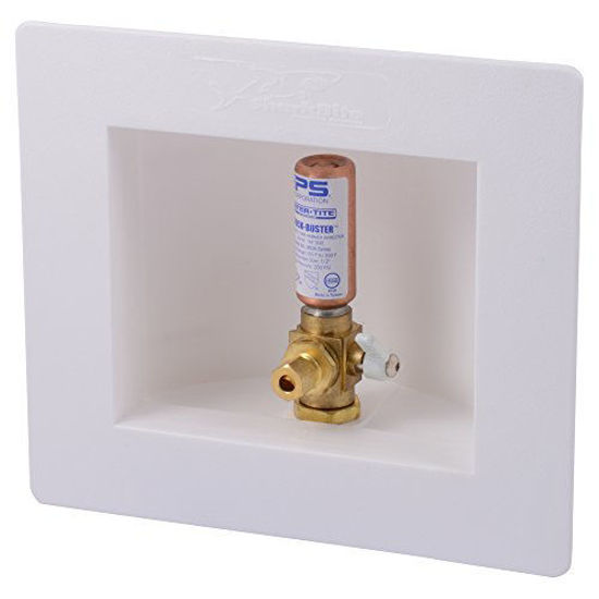 Picture of Sharkbite 25033A Ice Maker Outlet Box with Water Hammer Arrestors, 1/2 Inch x 1/4 Inch Compression, Push-to-Connect Copper, PEX, CPVC, PE-RT Pipe