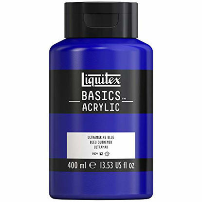 Picture of Liquitex BASICS Acrylic Paint, 13.5-oz bottle, Ultramarine Blue, 13 Fl