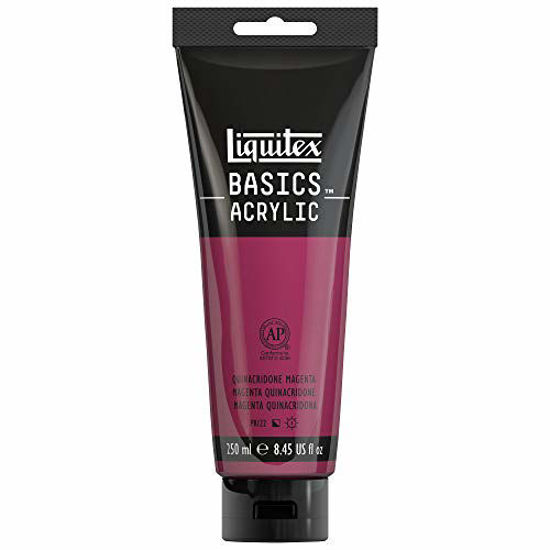 Picture of Liquitex 4385114 BASICS Acrylic Paint, 8.45-oz tube, Quinacridone Magenta