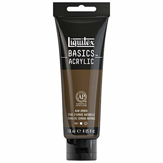 Picture of Liquitex 1046331 BASICS Acrylic Paint, 4-oz tube, Raw Umber, 4 Fl