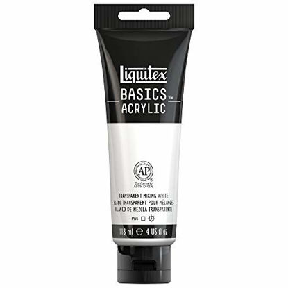 Picture of Liquitex 1046430 BASICS Acrylic Paint, 4-oz tube, Transparent Mixing White