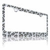 Picture of BLVD-LPF OBEY YOUR LUXURY Popular Bling 7 Row Crystal Metal Chrome License Plate Frame with Screw Caps (1, Grey Leopard)