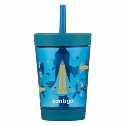 Picture of Contigo Spill-Proof Tumbler with straw, 14 Ounce, Gummy & Spaceship