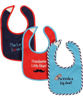 Picture of Luvable Friends Unisex Baby Cotton Terry Drooler Bibs with PEVA Back, Handsome, One Size