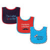 Picture of Luvable Friends Unisex Baby Cotton Terry Drooler Bibs with PEVA Back, Handsome, One Size