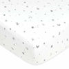 Picture of American Baby Company Printed 100% Cotton Jersey Knit Fitted Crib Sheet for Standard Crib and Toddler Mattresses, Grey Stars and Moon, for Boys and Girls