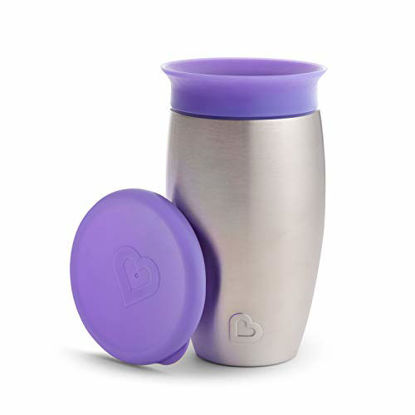 Picture of Munchkin Miracle Stainless Steel 360 Sippy Cup, Purple, 10 Ounce