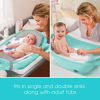 Picture of Summer Splish 'n Splash Newborn to Toddler Tub (Aqua) - 3-Stage Tub for Newborns, Infants, and Toddlers - Includes Fabric Newborn Sling, Cushioned Support, Parent Assist Tray, and a Drain Plug