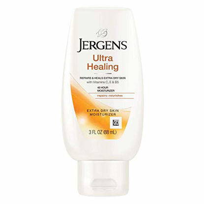 Picture of Jergens Ultra Healing Dry Skin Moisturizer, Travel Size Body Lotion for Absorption into Extra Dry Skin, Use After Washing Hands, 3 Ounce, with HYDRALUCENCE blend, Vitamins C, E, and B5