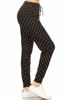 Picture of Leggings Depot JGAX-R885-1X Polka Dots Print Jogger Pants, 1X Plus