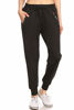 Picture of Leggings Depot JGBOAM-Black-XL Jogger Pants w/Orange Army Zipper, XL