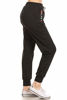 Picture of Leggings Depot JGBOAM-Black-XL Jogger Pants w/Orange Army Zipper, XL