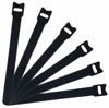 Picture of Attmu 50 PCS Reusable Fastening Cable Ties, Microfiber Cloth 6-Inch Hook and Loop Cord Ties, Black