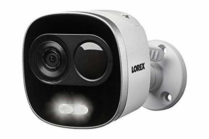 Picture of Lorex Weatherproof Indoor/Outdoor 4K Ultra HD Active Deterrence Security Camera, HD Camera w/Long Range Color Night Vision, 2- Way Talk, Motion Activated Lights, and Remote-Triggered Sirens