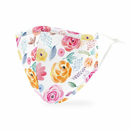 Picture of Weddingstar 3-Ply Adult Washable Cloth Face Mask Reusable and Adjustable with Filter Pocket - Watercolor Rose