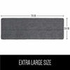 Picture of Gorilla Grip Original Luxury Chenille Bathroom Rug Mat, 70x24, Extra Soft and Absorbent Shaggy Rugs, Machine Wash and Dry, Perfect Plush Carpet Mats for Tub, Shower, and Bath Room, Grey