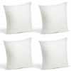 Picture of Foamily Set of 4-18 x 18 Premium Hypoallergenic Stuffer Pillow Inserts Sham Square Form Polyester, 18" L X 18" W, Standard/White