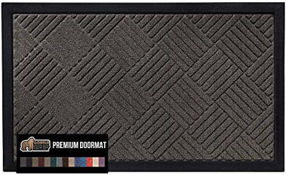 Gorilla Grip Original Durable Rubber Door Mat, 35x23, Heavy Duty Doormat  for Ind