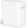 Picture of iTouchless SlimGiant 4.2 Gallon 13.4" High Narrow Space Slim Wastebasket with Handles, 16 Liter Plastic Small Trash Can Garbage Bin Storage Container for Home, Office, Bathroom, Kitchen, White