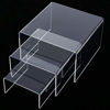 Picture of Chuangdi 2 Sets Clear Acrylic Display Risers, Jewelry Display Riser Shelf Showcase Fixtures (Small Set, Clear)