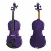 Picture of Mendini Full Size 4/4 MV-Purple Solid Wood Violin with Tuner, Lesson Book, Shoulder Rest, Extra Strings, Bow and Case, Metallic Purple