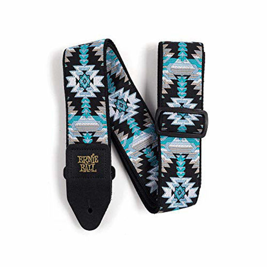 Picture of Ernie Ball Albuquerque Blue Jacquard Guitar Strap (P04609)