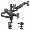 Picture of MOUNTUP Triple Monitor Stand Mount - 3 Monitor Desk Mount for Computer Screens Up to 27 inch, Triple Monitor Arm with Gas Spring, Heavy Duty Monitor Stand, Each Arm Holds Up to 17.6 lbs, MU0006