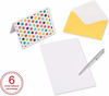 Picture of American Greetings Single Panel Blank Cards with Envelopes, Bright Patterns (30-Count)