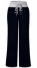 Picture of AMiERY Women's Comfy Pajama Pants Solid Sweat Yoga Pants Women Wide Leg Jogger Pants Lounge Pants Navy Blue Size X-Large