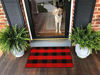 Picture of Levinis Buffalo Plaid Rug 2'×3' for Kitchen/Bathroom/Entry Way/Laundry Room/Living Room, Red&Black