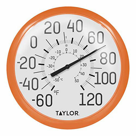 Picture of Taylor Precision Products 6700OR Big & Bold Wall Thermometer, 13.25", Orange