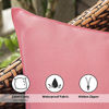 Picture of MIULEE Pack of 2 Decorative Outdoor Waterproof Pillow Covers Square Garden Cushion Sham Throw Pillowcase Shell for Patio Tent Couch 20x20 Inch Pink